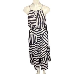 Black and White Striped Dress size medium